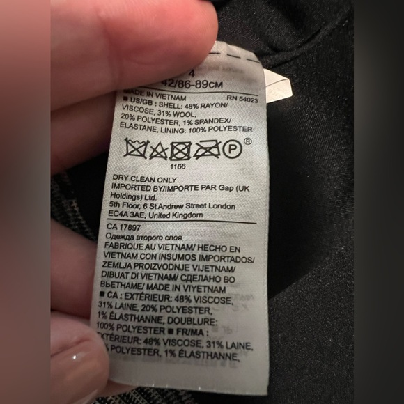 NWOT Banana Republic Wool Blend plaid side button skirt size 4 - Picture 12 of 12